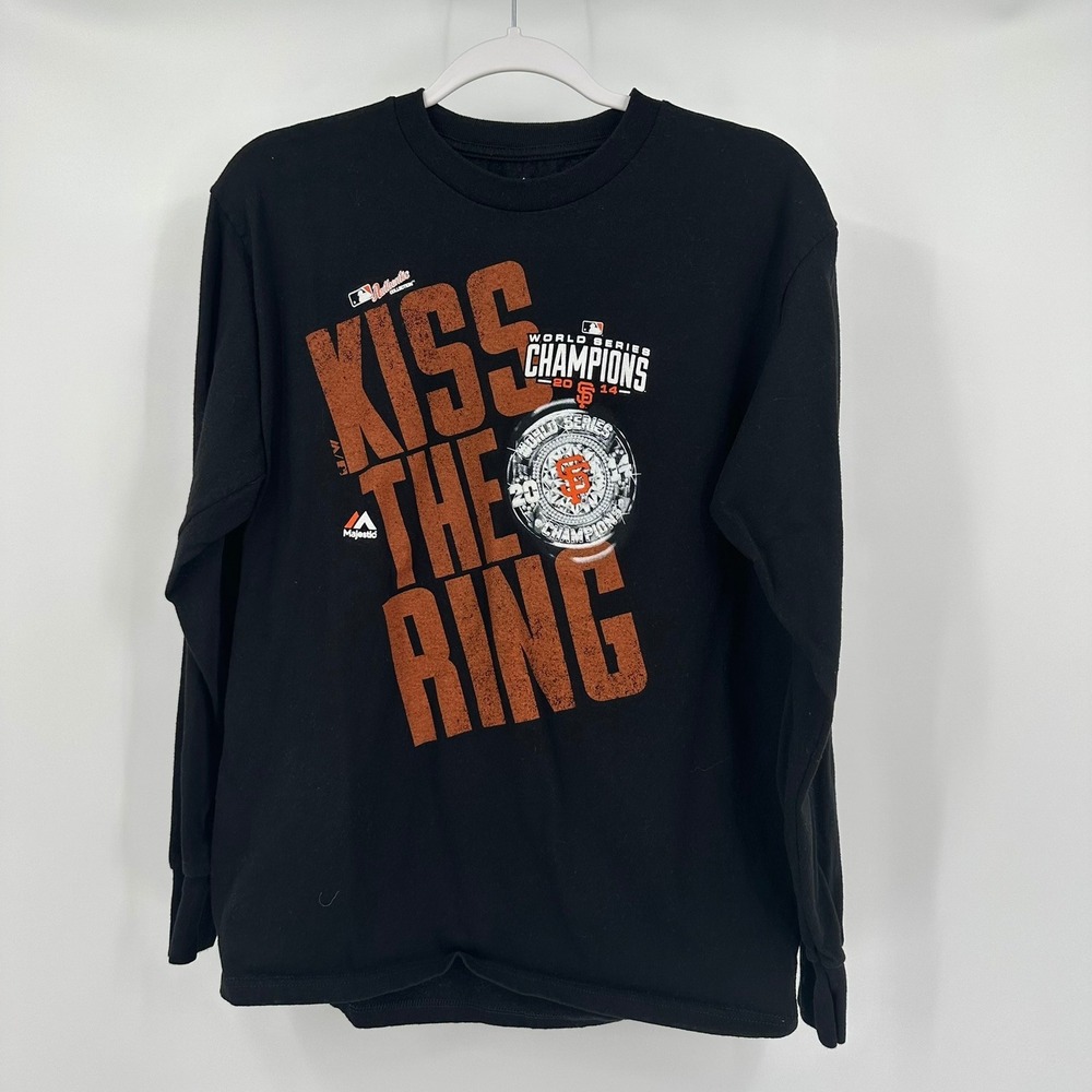 Majestic San Francisco Giants Men 2014 World Series Champions Kiss The Ring Sz M